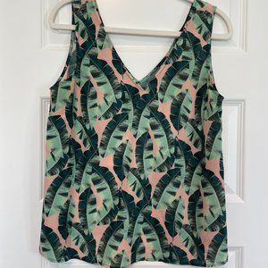 Olive + Oak Leaves Print Tank